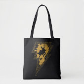 Tote Bag Black Adam Distressed Lightning Bolt Graphic (Devant)