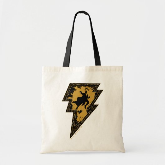 Tote Bag Black Adam Distressed Lightning Bolt Graphic (Devant)