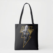 Tote Bag Black Adam Grey et Gold Lightning Graphic (Devant)