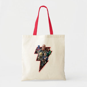 Tote Bag Black Adam Group Lightning Graphic