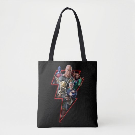 Tote Bag Black Adam Group Lightning Graphic (Devant)