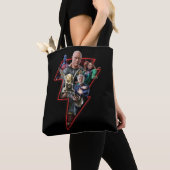 Tote Bag Black Adam Group Lightning Graphic (De près)