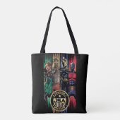 Tote Bag Black Adam Justice Society Heroes In Stripes (Dos)