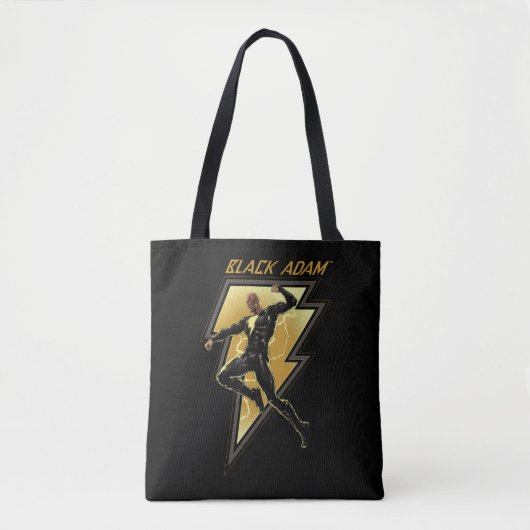 Tote Bag Black Adam Lightning Bolt Illustration du caractèr (Devant)