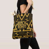 Tote Bag Black Adam Lightning Bolt Motif triangulaire (De près)