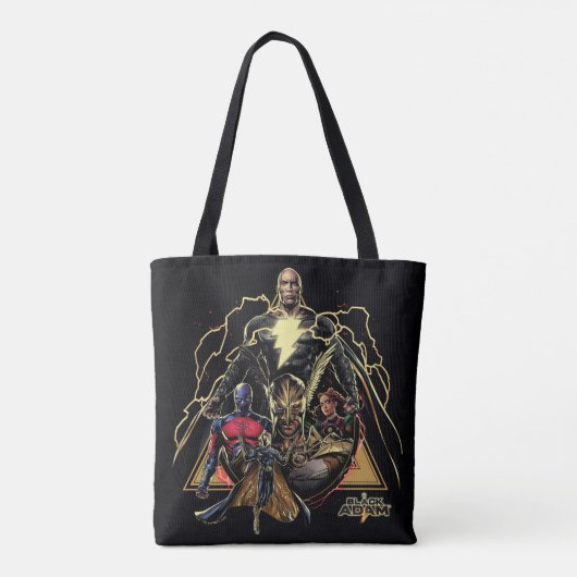 Tote Bag Black Adam Triangular Group Graphic (Dos)