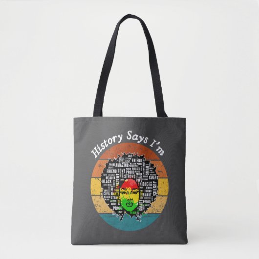 Tote Bag Black Afro Woman (Devant)