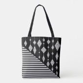 Tote Bag Black and white, abstract, geometric, simple, scan (Dos)