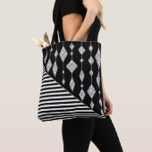 Tote Bag Black and white, abstract, geometric, simple, scan (De près)