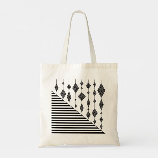 Tote Bag Black and white, abstract, geometric, simple, scan (Dos)