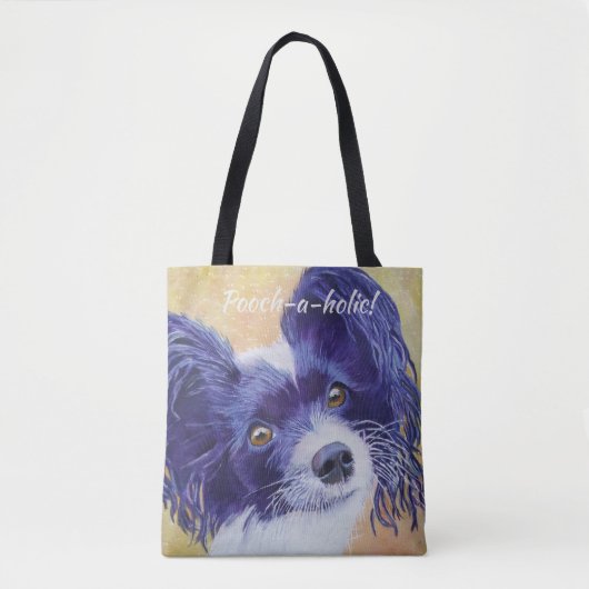 TOTE BAG BLACK AND WHITE PAPILLON (Devant)