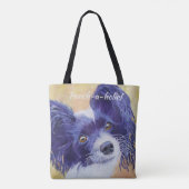 TOTE BAG BLACK AND WHITE PAPILLON (Dos)