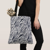 Tote Bag Black and White Zebra Print Pattern (De près)