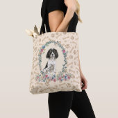 Tote Bag Black Anglais Springer Spaniel Chien Empreinte de (De près)