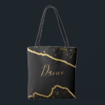 Tote Bag Black avec Gold Parties scintillant Danse Fourre-t<br><div class="desc">Cette fourre-tout réutilisable contemporaine a un noir avec parties scintillant en or design. Vous pouvez customiser ceci avec un nom, ou modifier le libellé à l'avant et à l'arrière. Si vous aimez ce que vous voyez, mais que vous ne voyez pas ce que vous voulez, je peux modifier mes designs...</div>