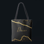Tote Bag Black avec Gold Parties scintillant Danse Fourre-t<br><div class="desc">Cette fourre-tout réutilisable contemporaine a un noir avec parties scintillant en or design. Vous pouvez customiser ceci avec un nom, ou modifier le libellé à l'avant et à l'arrière. Si vous aimez ce que vous voyez, mais que vous ne voyez pas ce que vous voulez, je peux modifier mes designs...</div>