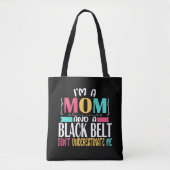Tote Bag Black Belt Karate Jiu Jitsu Martial Arts Maman (Devant)