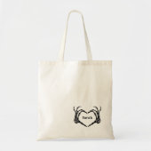 Tote Bag Black Bow Gothique Fourre-tout Bachelorette Brides (Devant)