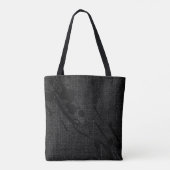 Tote Bag Black Burlap Moderne Peinture Abstraite (Dos)