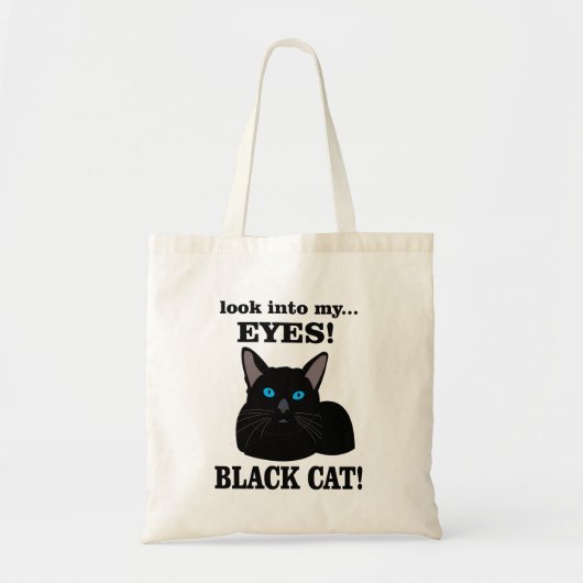Tote Bag Black Cat Crazy Cat Lady Black Cat (Devant)