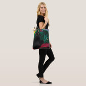 Tote Bag Black Cat Green Dragon (Sur le modèle)