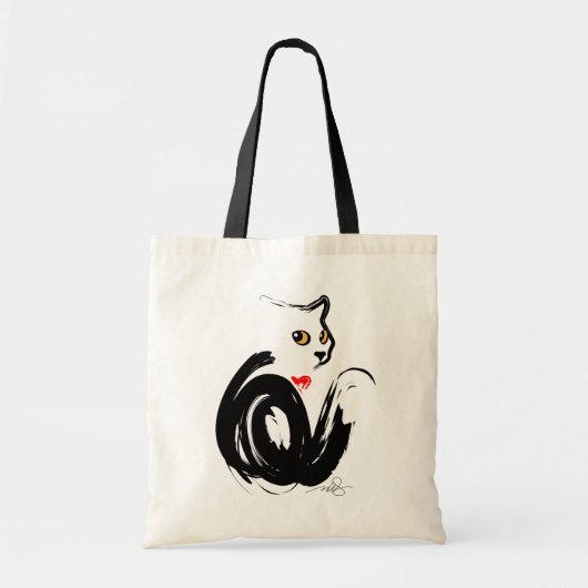 Tote Bag Black Cat Love (Devant)