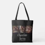 Tote Bag Black Chocolate Lovers Established 3 Photo Script (Dos)