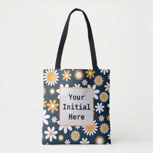 Tote Bag Black Daisy (Devant)