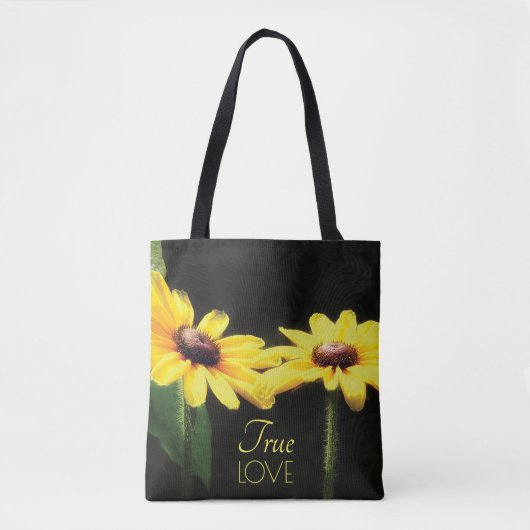 Tote Bag Black Eyed Susan Flower Véritable Amour (Devant)