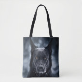 Tote Bag Black German Shepherd (Devant)