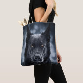 Tote Bag Black German Shepherd (De près)