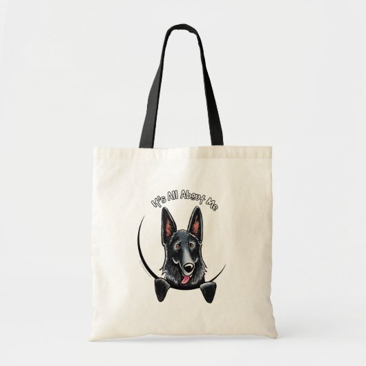 Tote Bag Black German Shepherd IAAM (Devant)