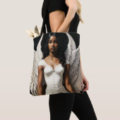 Tote Bag Black Girl Angel Angelcore Art (De près)