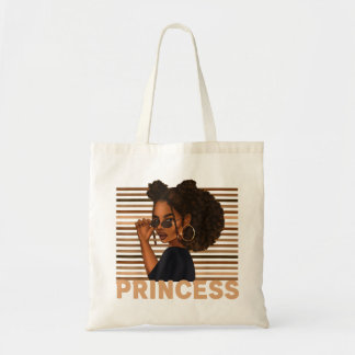 Tote Bag Black Girl Magic African American Melanin Princess