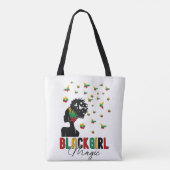 Tote Bag Black Girl Magic Afro Femme (Dos)