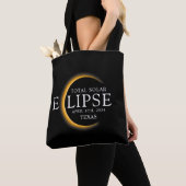 Tote Bag Black & Gold 2024 Texas Total Solar Eclipse (De près)
