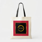 Tote Bag black gold red logo professional promotional (Devant)