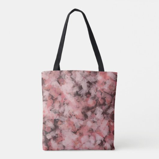 Tote Bag Black Gray Pink White Modern Geometric Abstract (Dos)