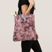 Tote Bag Black Gray Pink White Modern Geometric Abstract (De près)