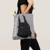 Tote Bag Black Great Dane (De près)