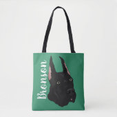 Tote Bag Black Great Dane (Devant)