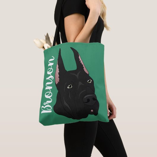 Tote Bag Black Great Dane (De près)