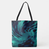 Tote Bag Black Green n Blue Shoulder Tote (Devant)