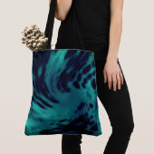Tote Bag Black Green n Blue Shoulder Tote (De près)