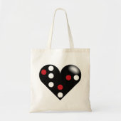 Tote Bag Black Heart Domino (Devant)