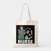 Tote Bag Black History Nurse African American Pride Afro Wo (Dos)