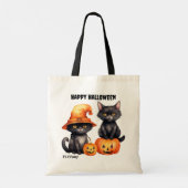 Tote Bag Black Kittens Candy Crew Kids Halloween (Dos)