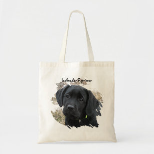 Tote Bag Black Lab Puppy - Labrador Retriever - Black Lab