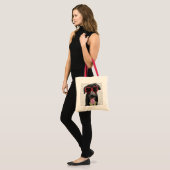 Tote Bag Black Labrador Avec Lunettes de soleil Coeur (Devant (modèle))