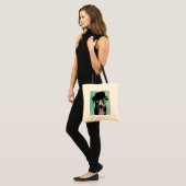 Tote Bag Black Labrador dans le Casquette Bowler (Devant (modèle))